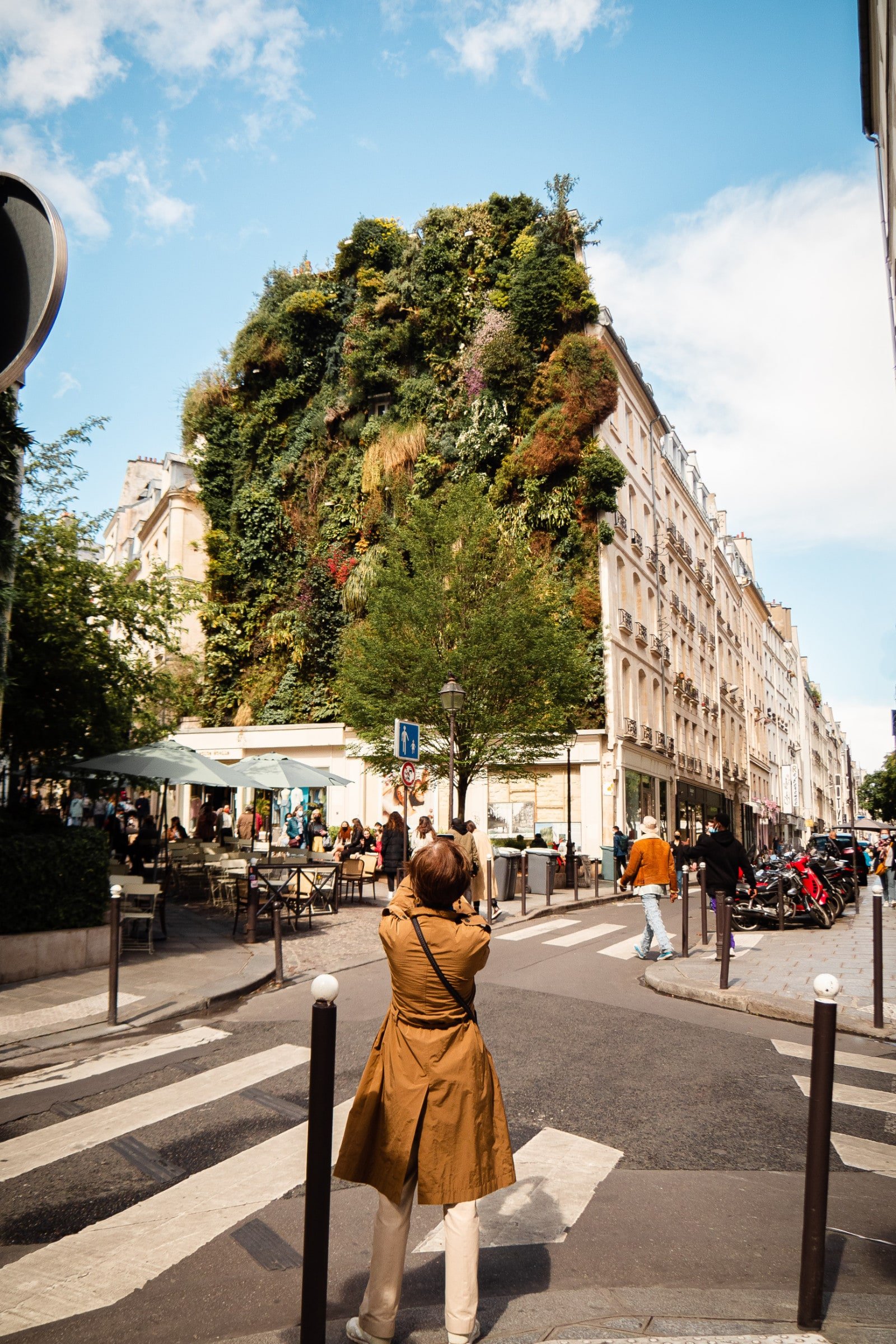 Green façade in Paris