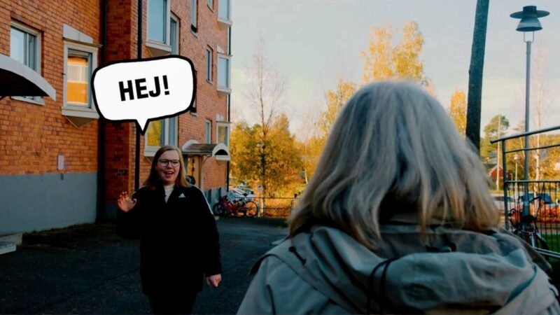 "Säg hej" campaign Luleå