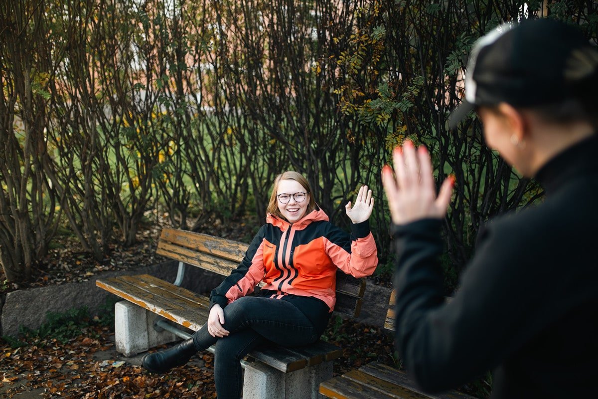 "Säg hej" campaign Luleå